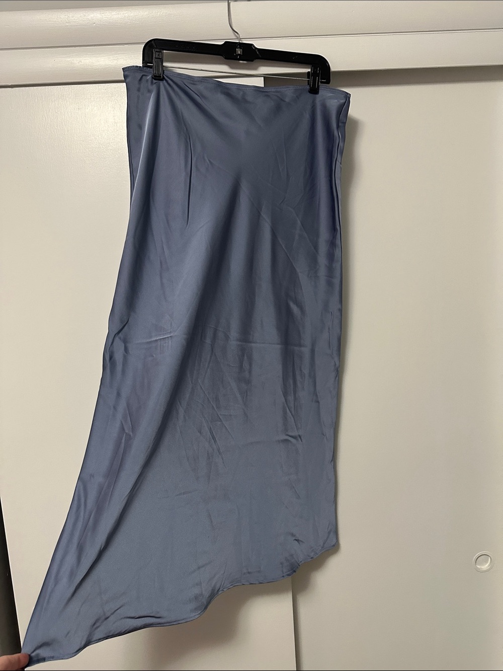 NWOT Light Blue Satin Slip Skirt